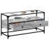 Mueble TV cristal y madera ingeniería gris Sonoma 98x35x51