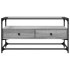 Mueble TV cristal y madera ingeniería gris Sonoma 98x35x51