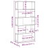 Librería 5 niveles madera ingeniería negra 80,5x23,5x162,5