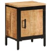 Mesita de noche de madera maciza de mango rugosa 40x30x52,5 cm