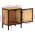 Mesita de noche de madera maciza de mango rugosa 40x30x52,5