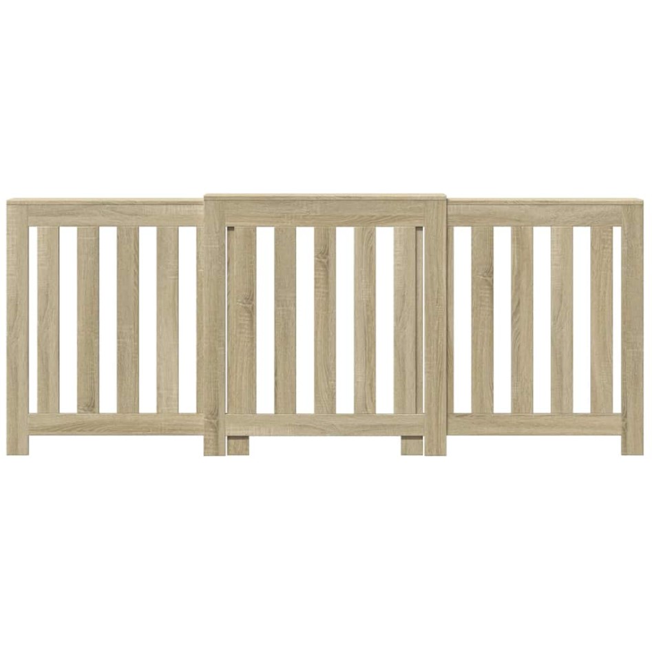 Cubierta de radiador madera color roble Sonoma 205x21,5x83,5