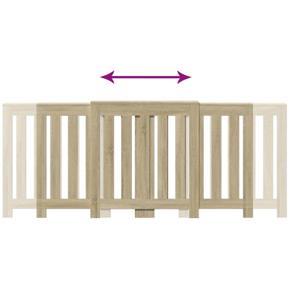 Cubierta de radiador madera color roble Sonoma 205x21,5x83,5