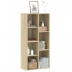 Estantería de madera de ingeniería roble Sonoma 50x25x105 cm
