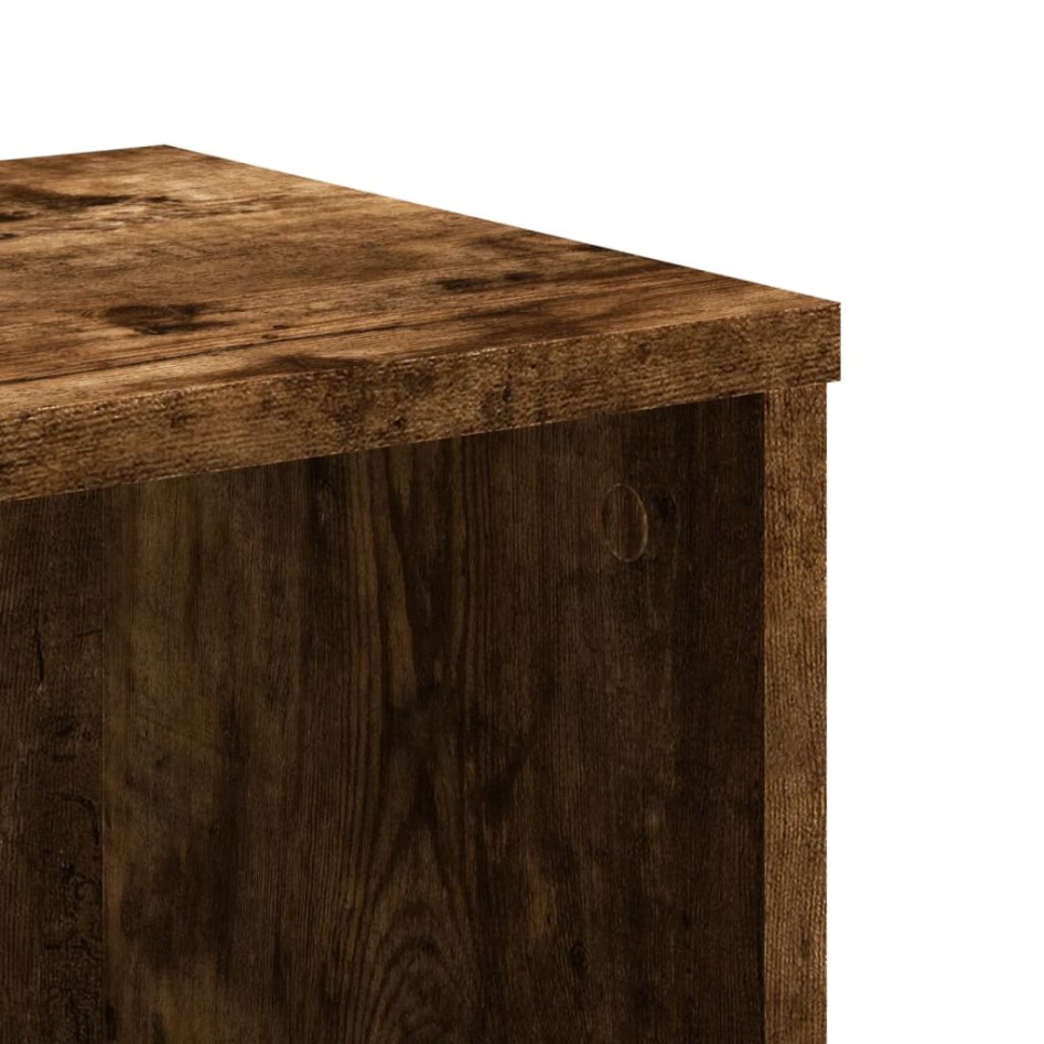 Estantería de madera de ingeniería roble ahumado 50x25x105