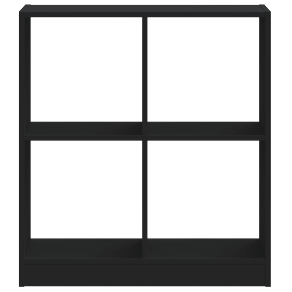 Estantería de madera de ingeniería negra 68,5x32x75