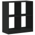 Estantería de madera de ingeniería negra 68,5x32x75