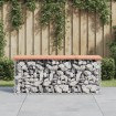 Banco jardín diseño gaviones madera abeto Douglas 103x31,5x42cm