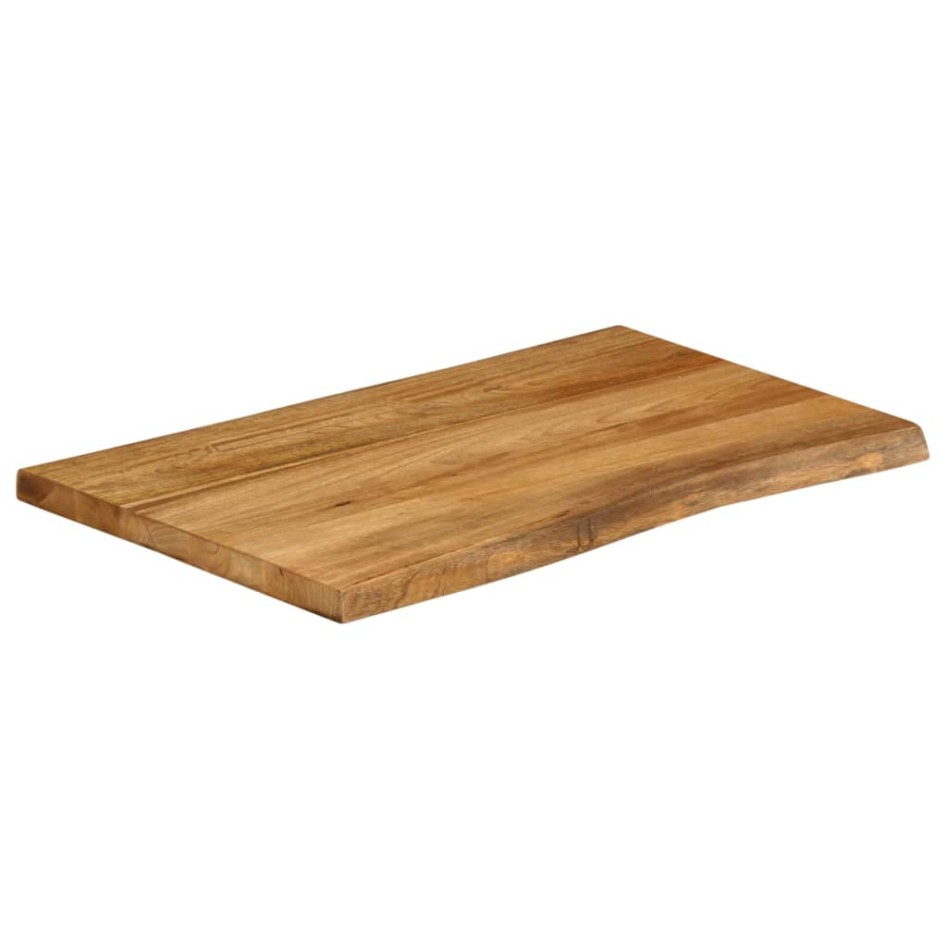 Tablero de mesa borde natural madera maciza mango 80x60x2,5