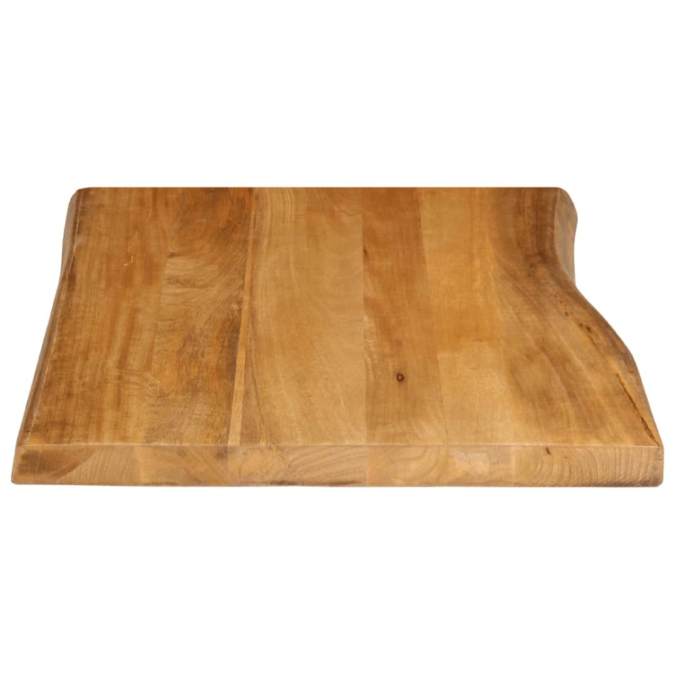 Tablero de mesa borde natural madera maciza mango 70x60x3,8
