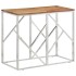 Mesa consola acero inoxidable y madera maciza acacia
