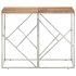 Mesa consola acero inoxidable y madera maciza acacia
