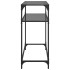 Mesa consola con superficie de vidrio negro acero 80x35x81