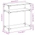 Mesa consola con superficie de vidrio negro acero 80x35x81