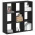 Estantería de madera de ingeniería negra 102x32x102