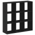 Estantería de madera de ingeniería negra 102x32x102