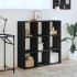 Estantería de madera de ingeniería negra 102x32x102