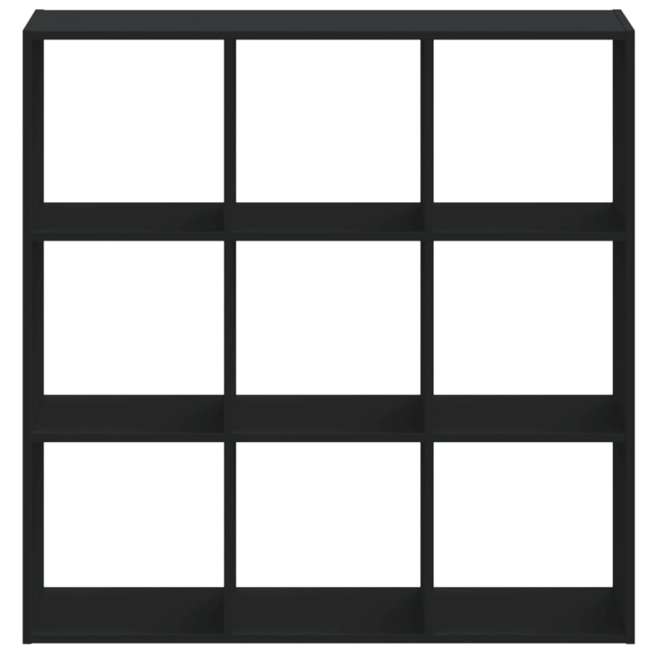 Estantería de madera de ingeniería negra 102x32x102