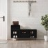 Mueble zapatero madera contrachapada negro 102x36x60