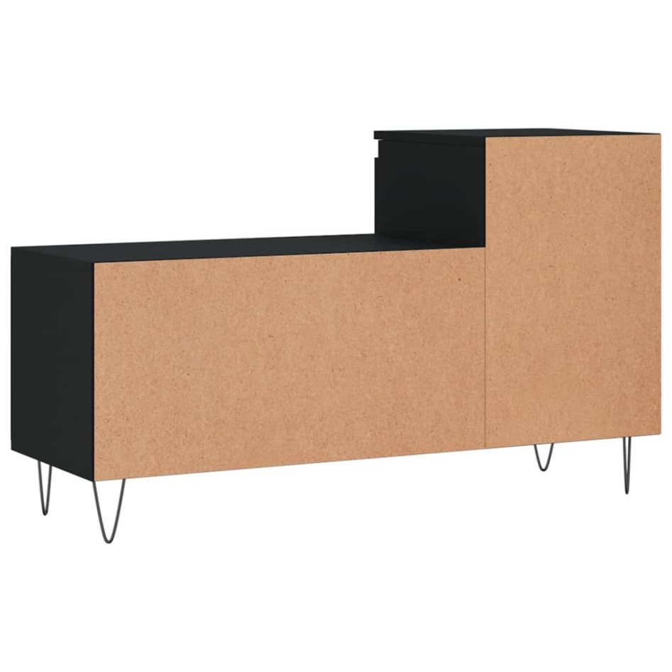 Mueble zapatero madera contrachapada negro 102x36x60