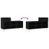 Mueble zapatero madera contrachapada negro 102x36x60