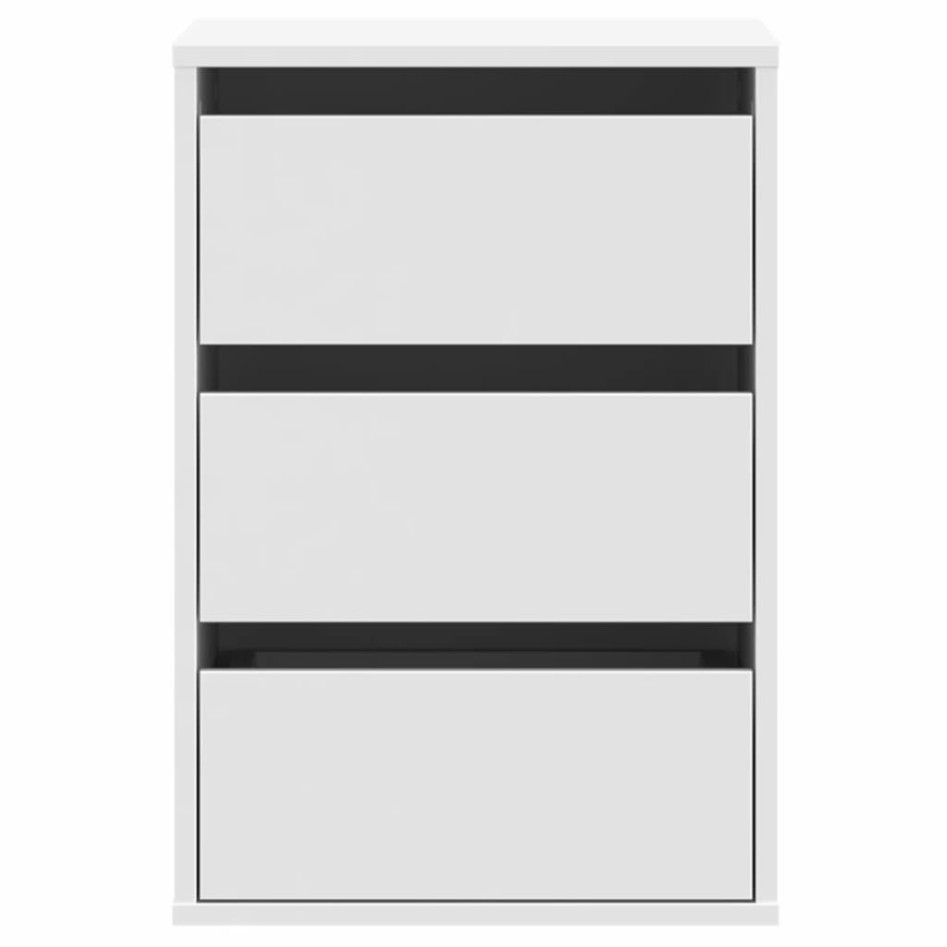 Cajonera de esquina madera de ingeniería blanco 40x41x58