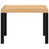 Mesa de jardín acero recubrimiento en polvo negro 55x55x39,5