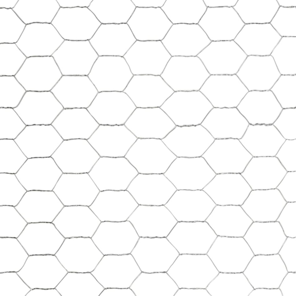 Alambrada de gallinero acero galvanizado plateado