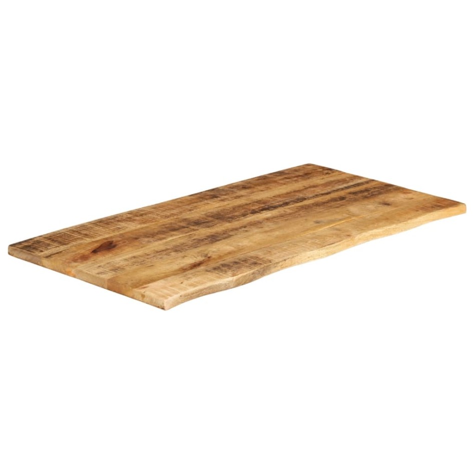 Tablero de mesa borde natural madera maciza mango 100x60x2,5