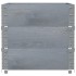 Collares de palets 3 uds madera maciza de pino gris 80x60