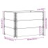 Collares de palets 3 uds madera maciza de pino gris 80x60