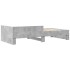 Estructura de cama madera de ingeniería gris hormigón 75x190