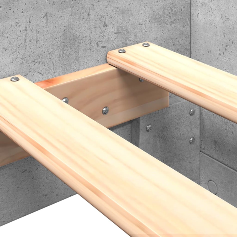 Estructura de cama madera de ingeniería gris hormigón 75x190