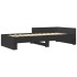 Estructura de cama madera de ingeniería negra 90x200