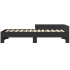 Estructura de cama madera de ingeniería negra 90x200