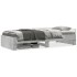 Estructura de cama madera de ingeniería gris hormigón