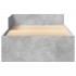 Estructura de cama madera de ingeniería gris hormigón