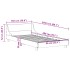 Estructura de cama sin colchón madera maciza de pino 90x200