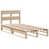 Estructura de cama sin colchón madera maciza de pino 90x200