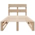 Estructura de cama sin colchón madera maciza de pino 90x200
