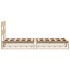 Estructura de cama sin colchón madera maciza de pino 90x200