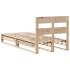 Estructura de cama sin colchón madera maciza de pino 90x200