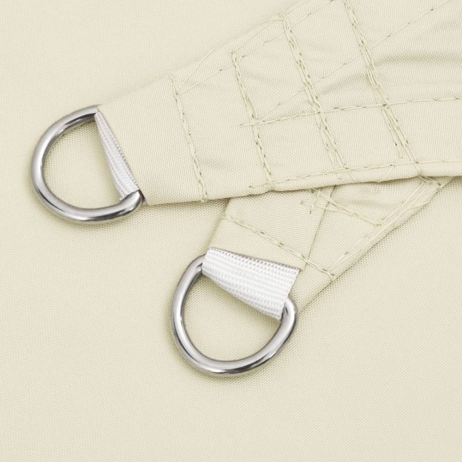 Toldo de vela cuadrado tela Oxford color crema 3,6x3,6