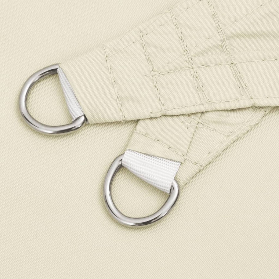 Toldo de vela cuadrado tela Oxford color crema 4x4