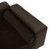Sofá para perros felpa y cuero sintético marrón 81x43x31