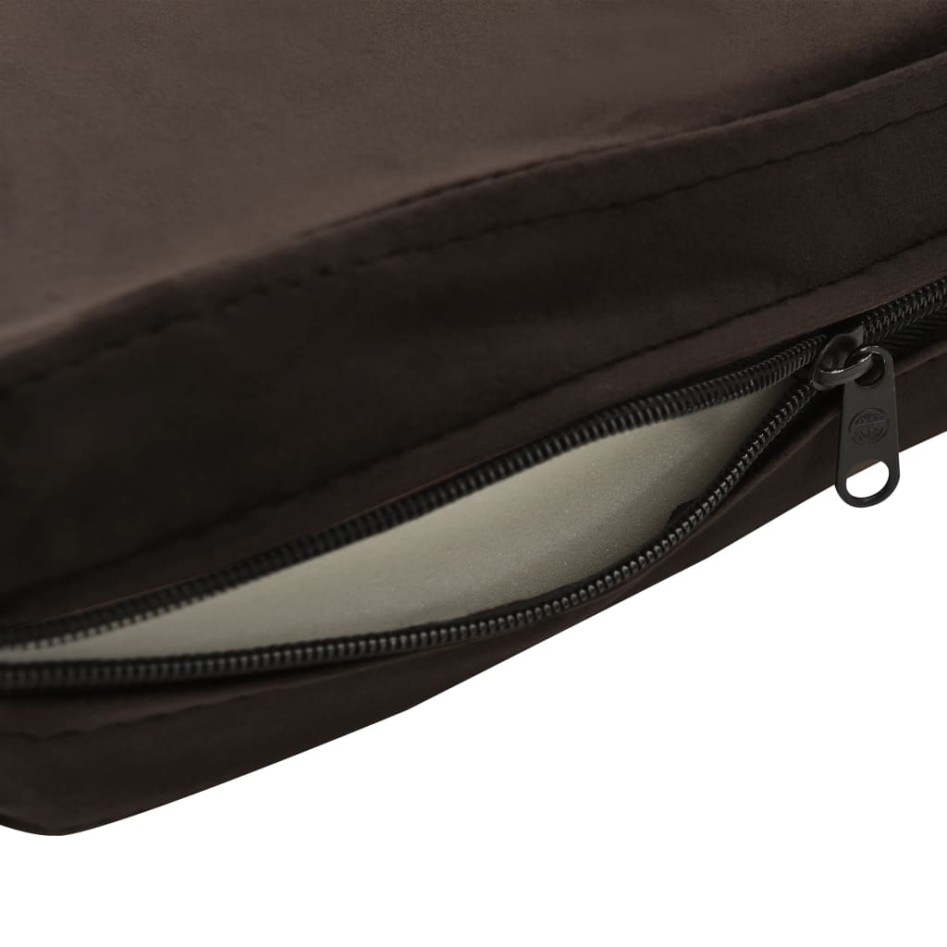 Sofá para perros felpa y cuero sintético marrón 81x43x31