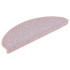 Alfombrilla autoadhesiva escalera sisal 15 uds rosa 65x21x4