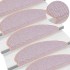 Alfombrilla autoadhesiva escalera sisal 15 uds rosa 65x21x4