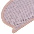 Alfombrilla autoadhesiva escalera sisal 15 uds rosa 65x21x4