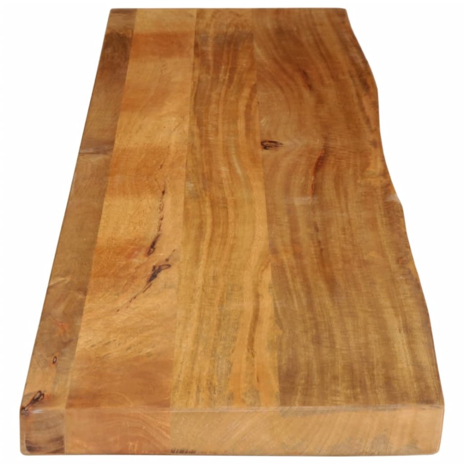 Tablero de mesa borde natural madera maciza mango 140x20x2,5